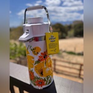 Vintage Viking Pumper Airpot vacuum thermos; flower-power design NWT